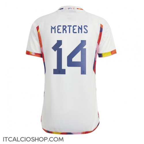 Belgio Dries Mertens #14 Seconda Maglia Mondiali 2022 Manica Corta